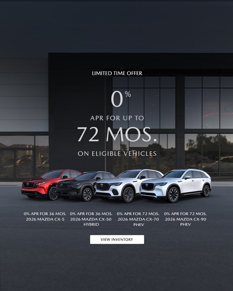 0% APR FOR UP TO 72 MOS. ON ELIGIBLE VEHICLES 