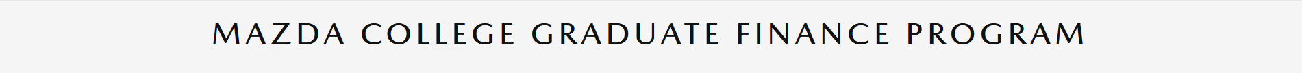 Mazda Graduate Finance